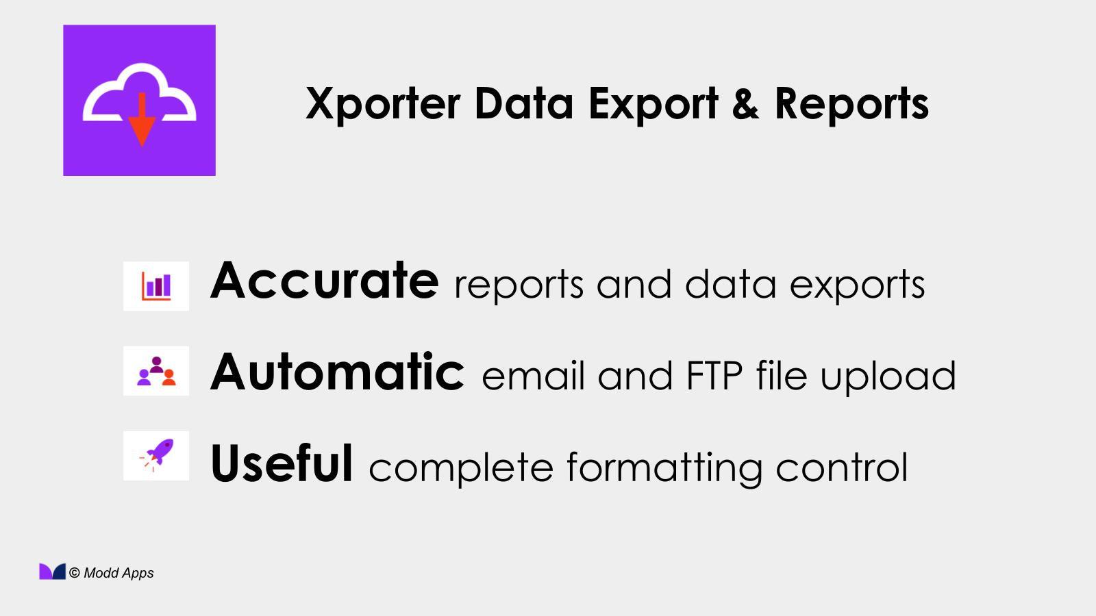 Xporter Data Export & Reports screenshot 1