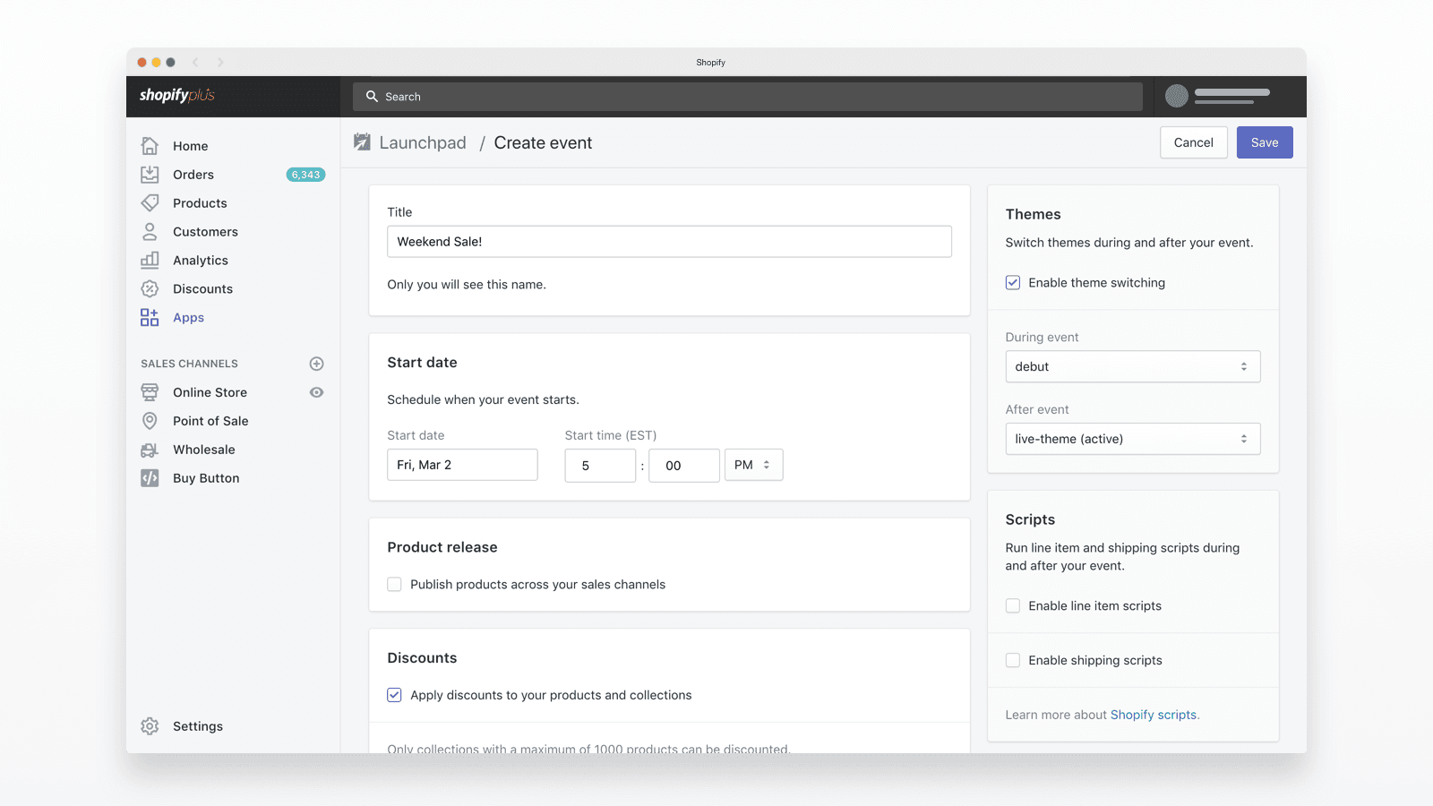 Shopify Launchpad screenshot 1