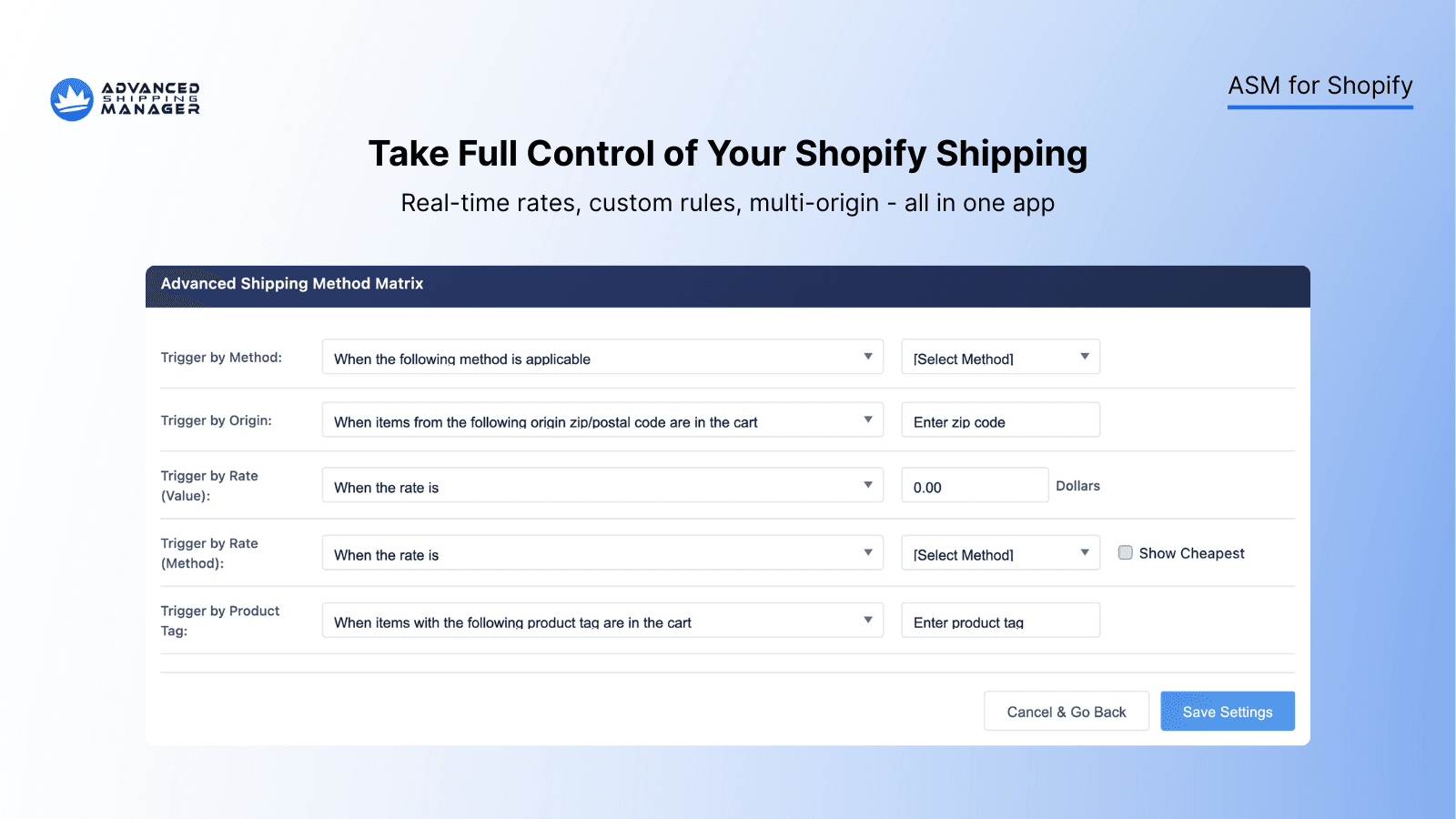 Advanced Shipping Rate Manager screenshot 1