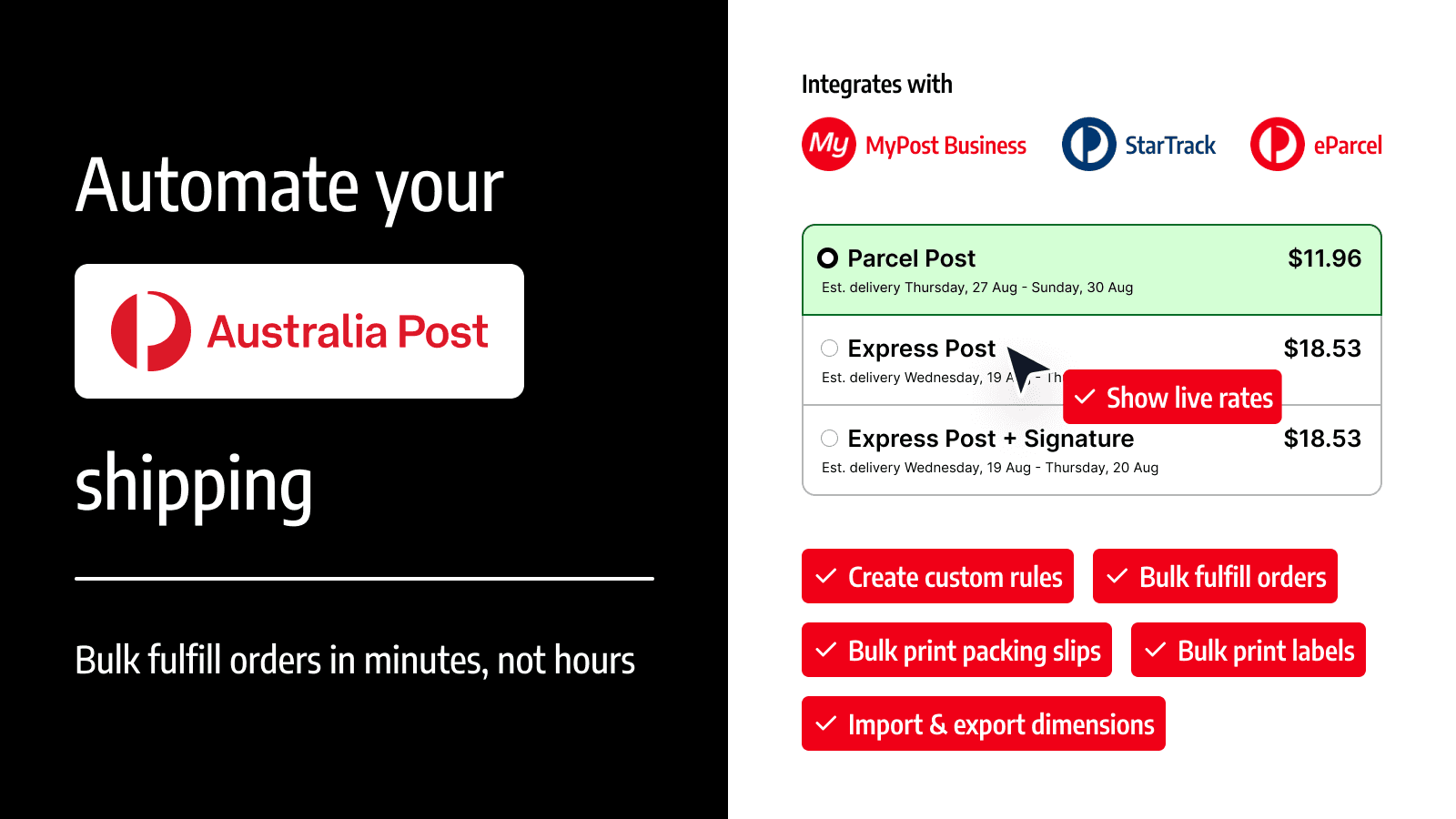 AMP Australia Post Shipping screenshot 1