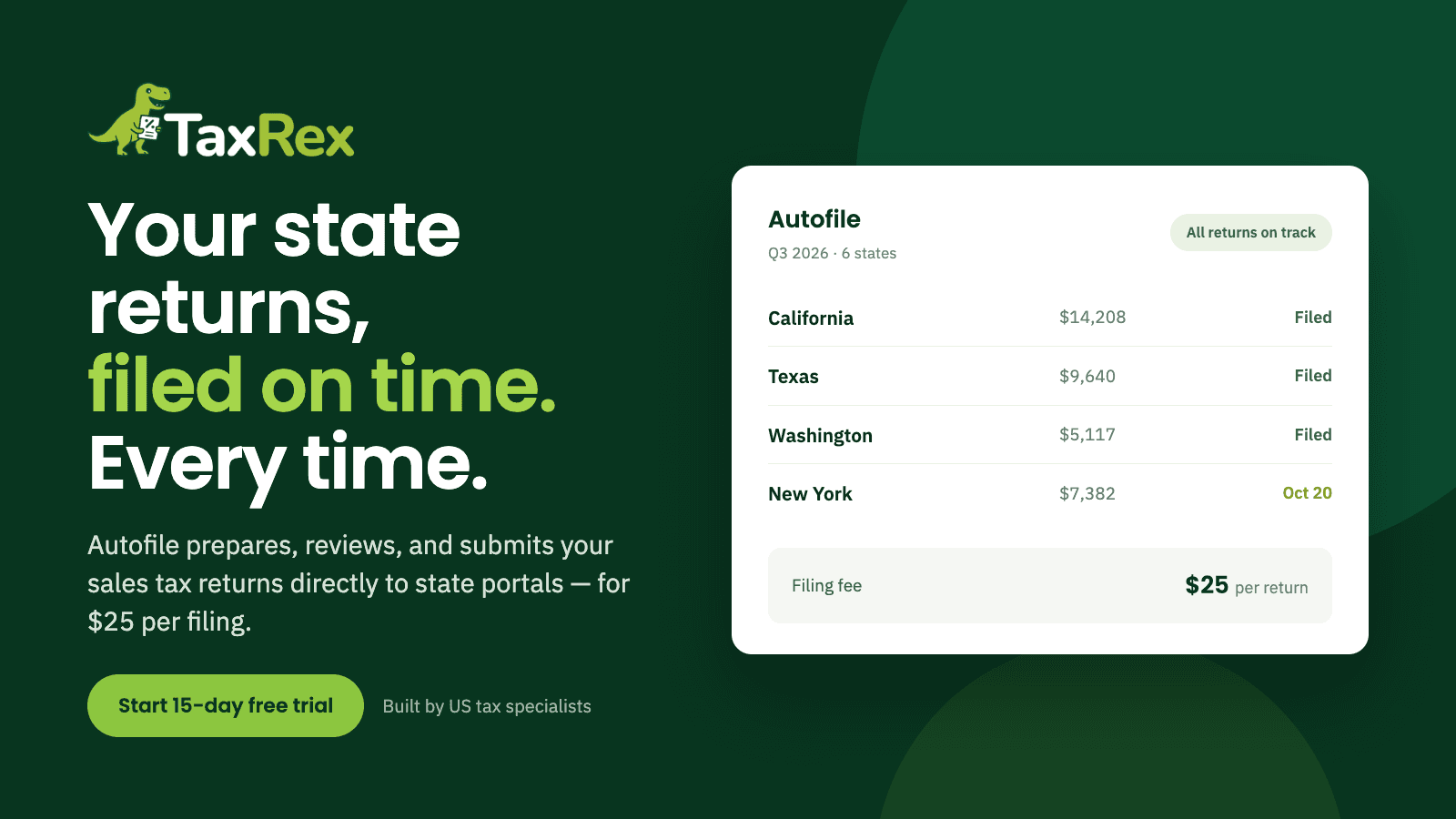 Sales Tax Automation by TaxRex screenshot 1