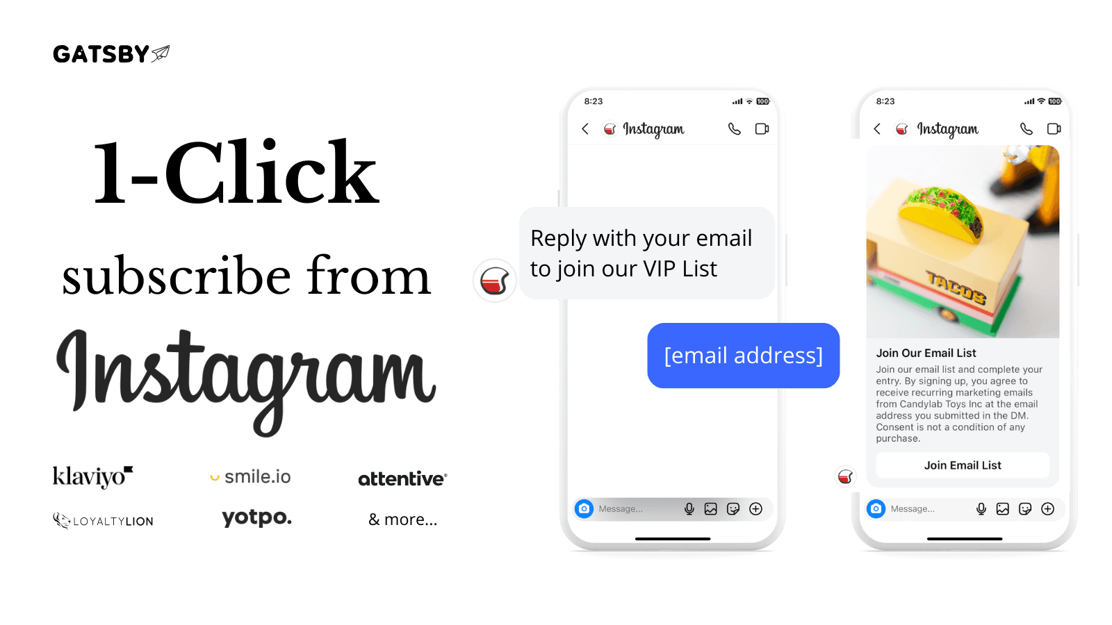 Gatsby: Convert Your Followers screenshot 1