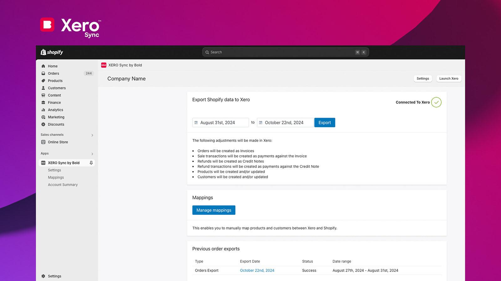 XERO Order & Inventory Sync screenshot 2