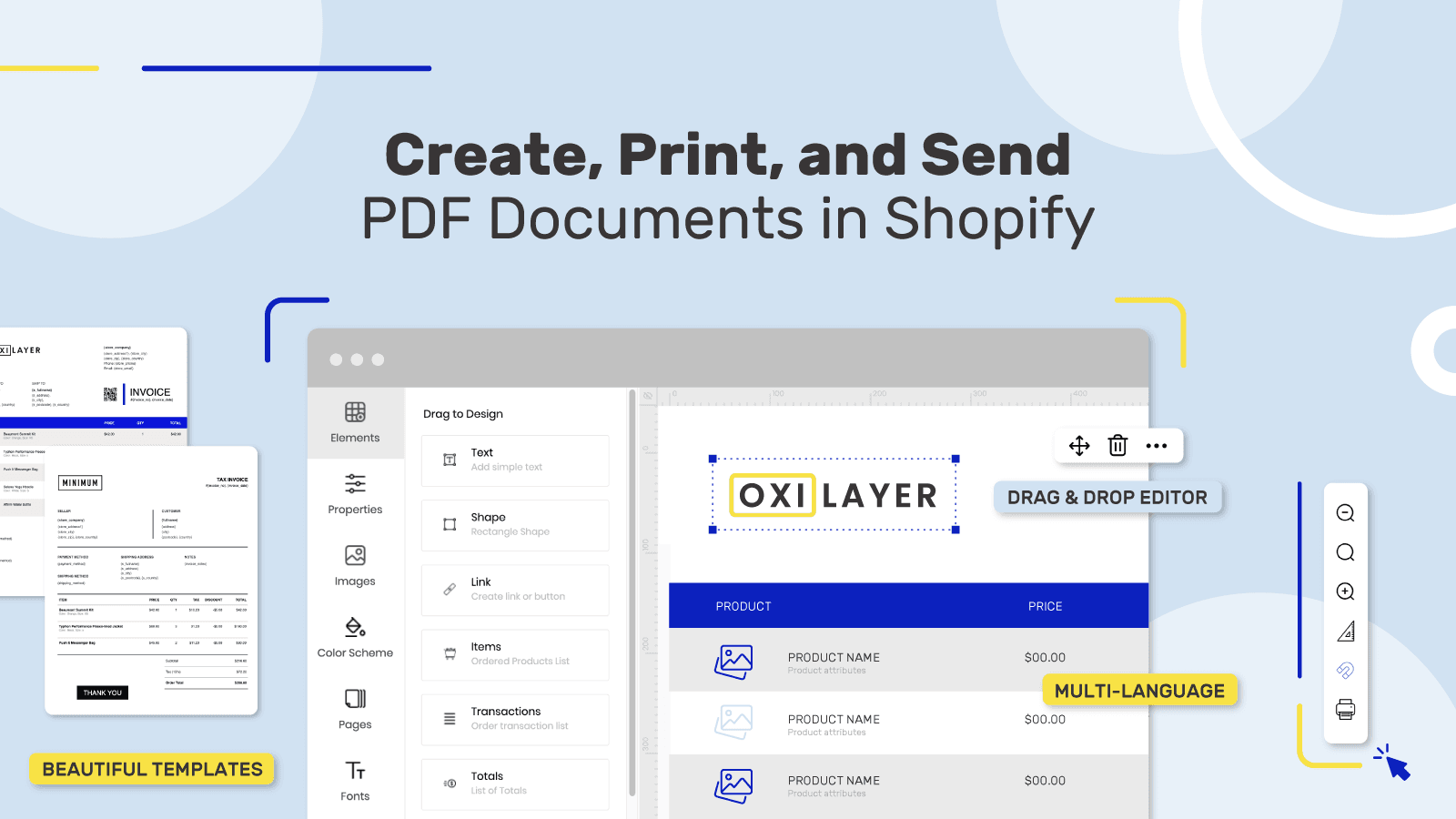 Oxilayer PDF Invoice Generator screenshot 1