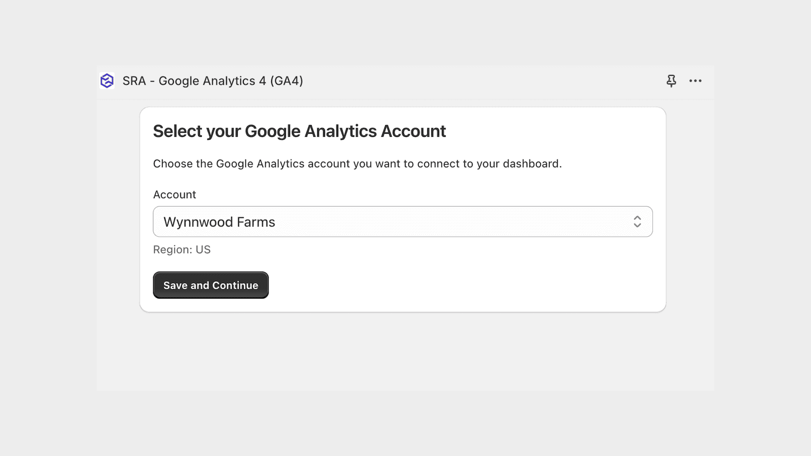 SRA ‑ Google Analytics 4 (GA4) screenshot 1
