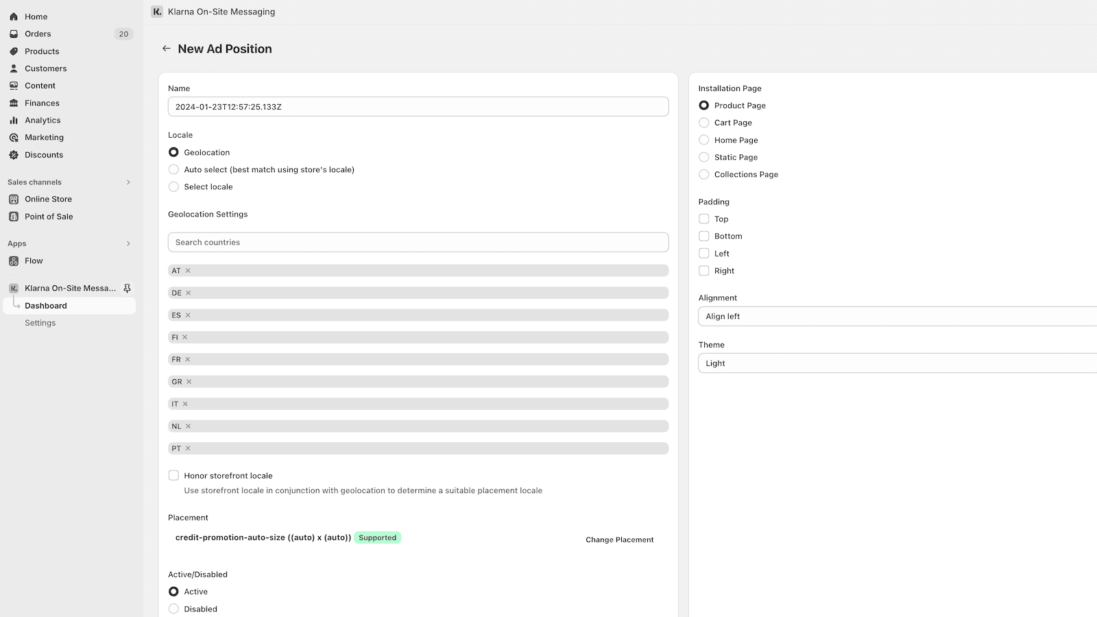 Klarna On‑Site Messaging screenshot 2