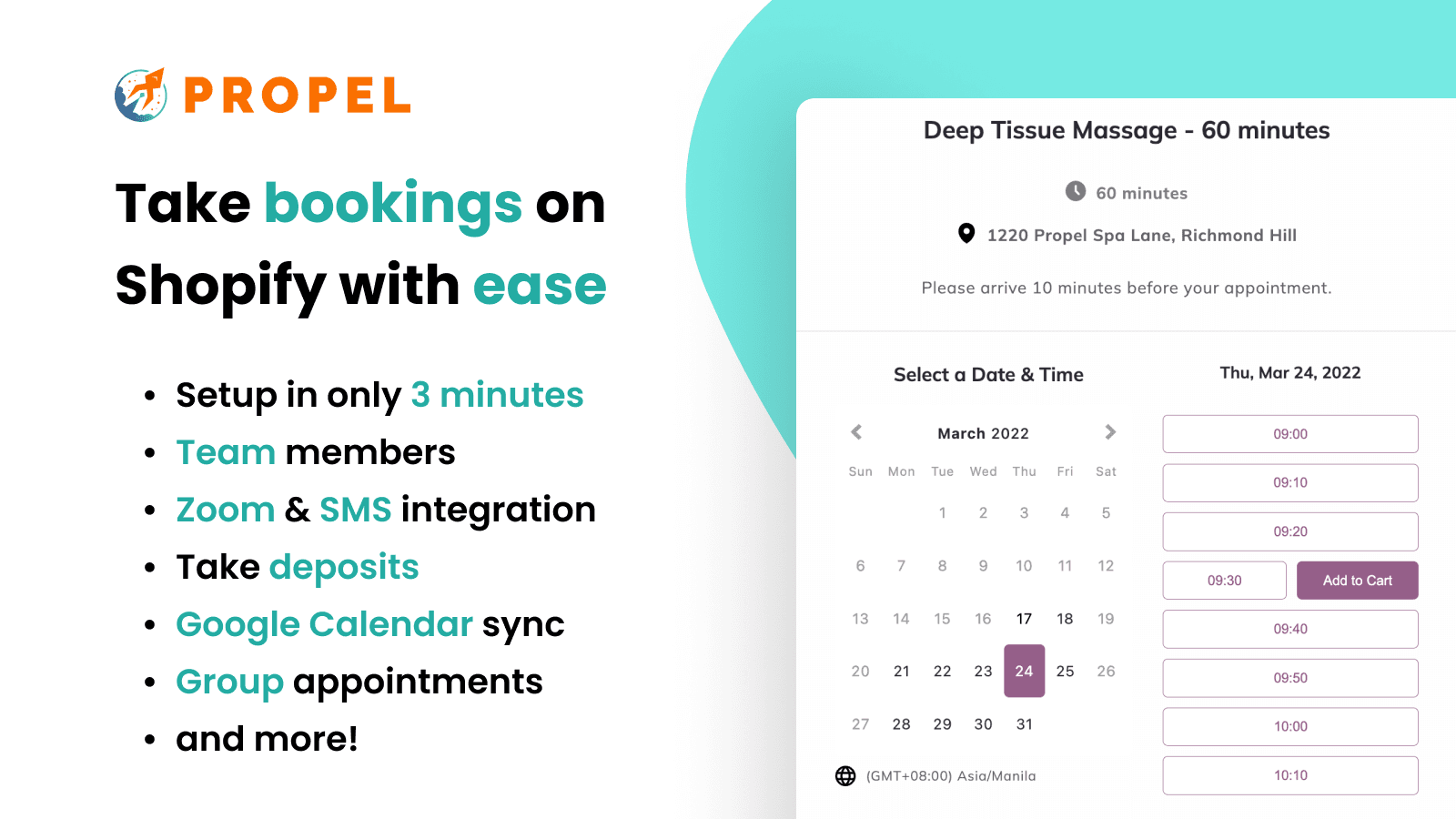 Appointment Booking App Propel screenshot 1