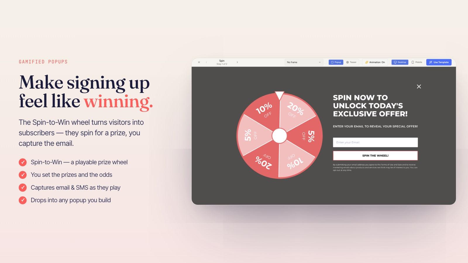 WooHoo – Popups & Spin Wheel screenshot 2