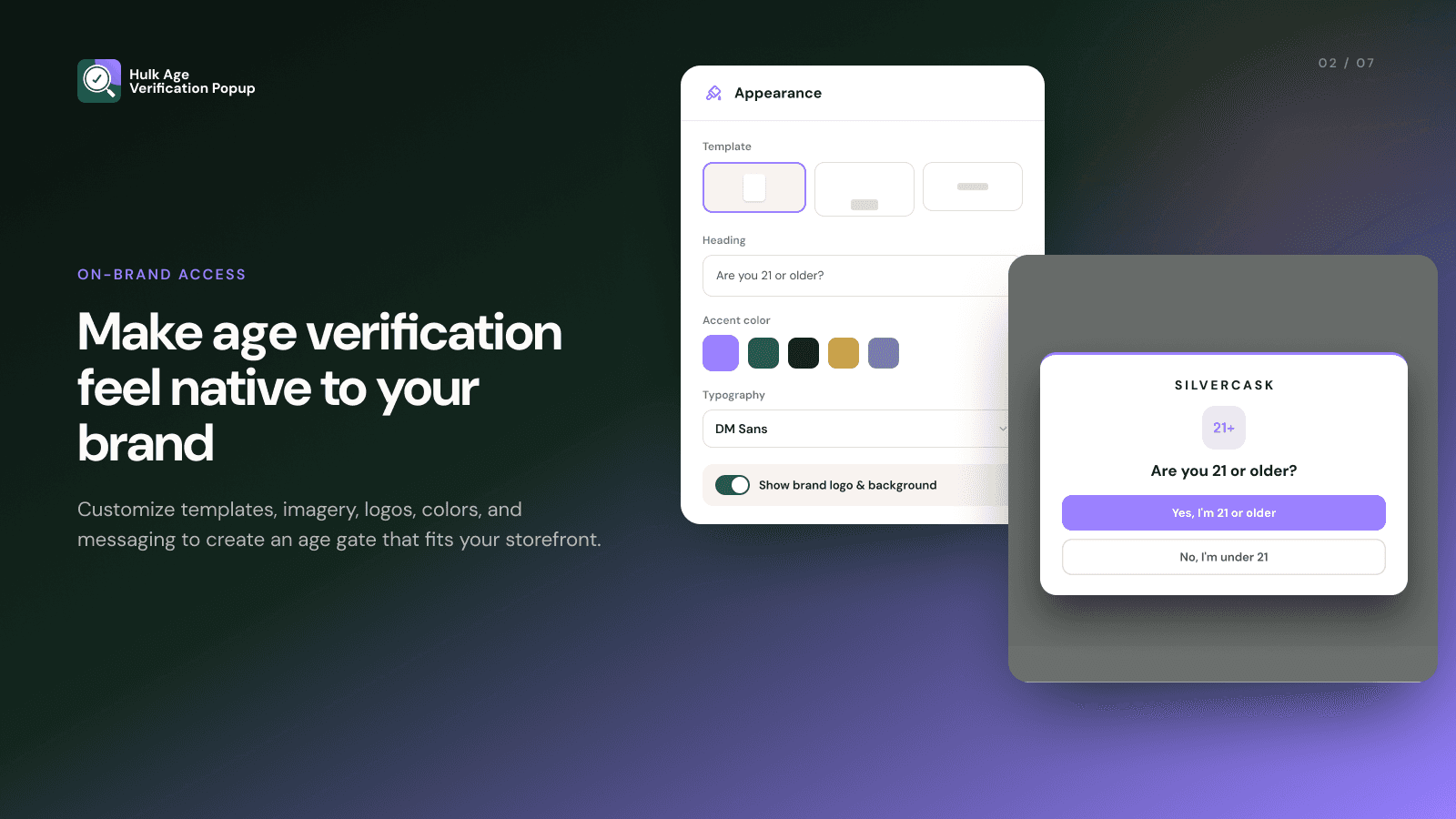 Hulk Age Verification Popup screenshot 2