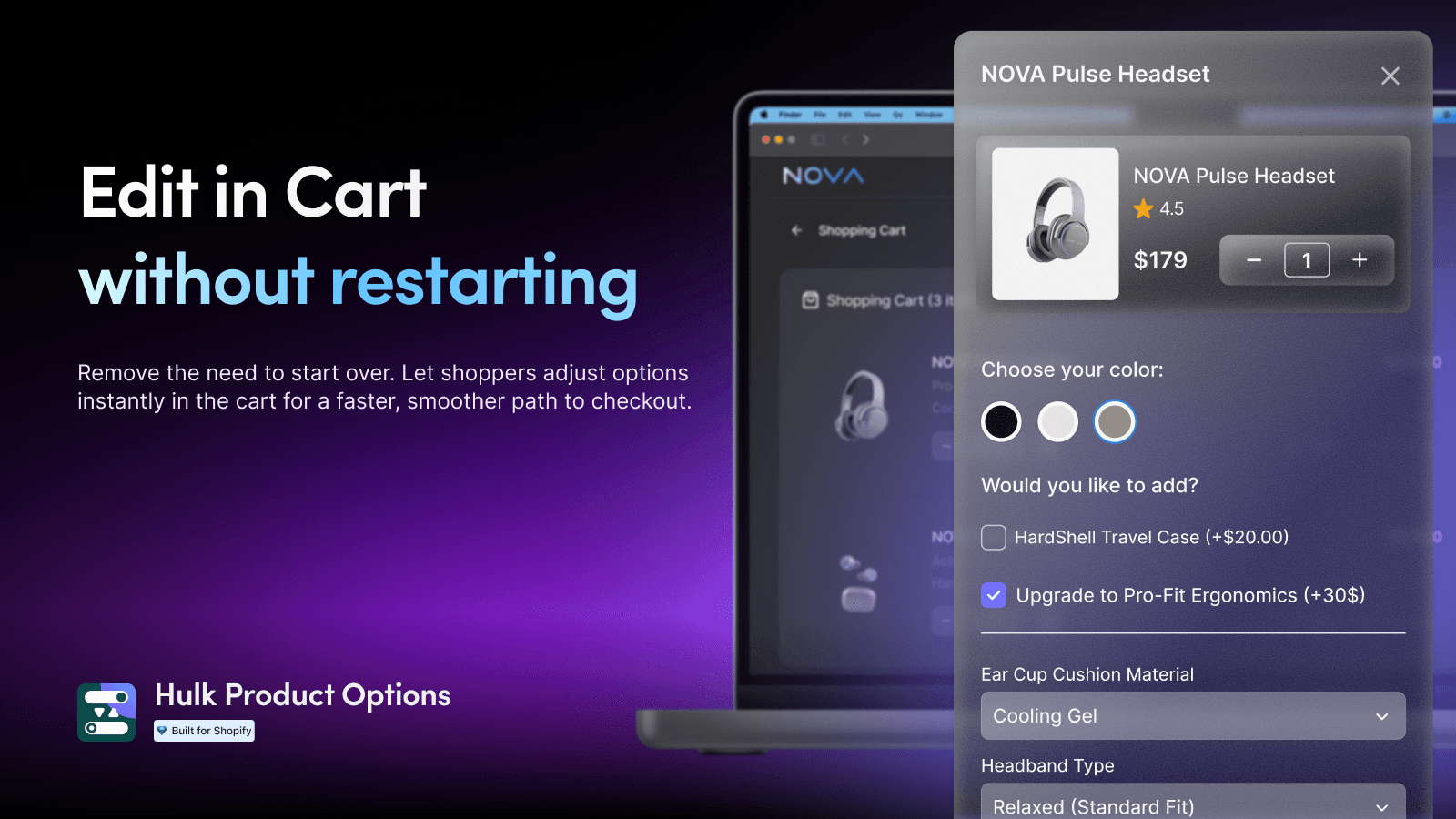 Hulk Product Options screenshot 1