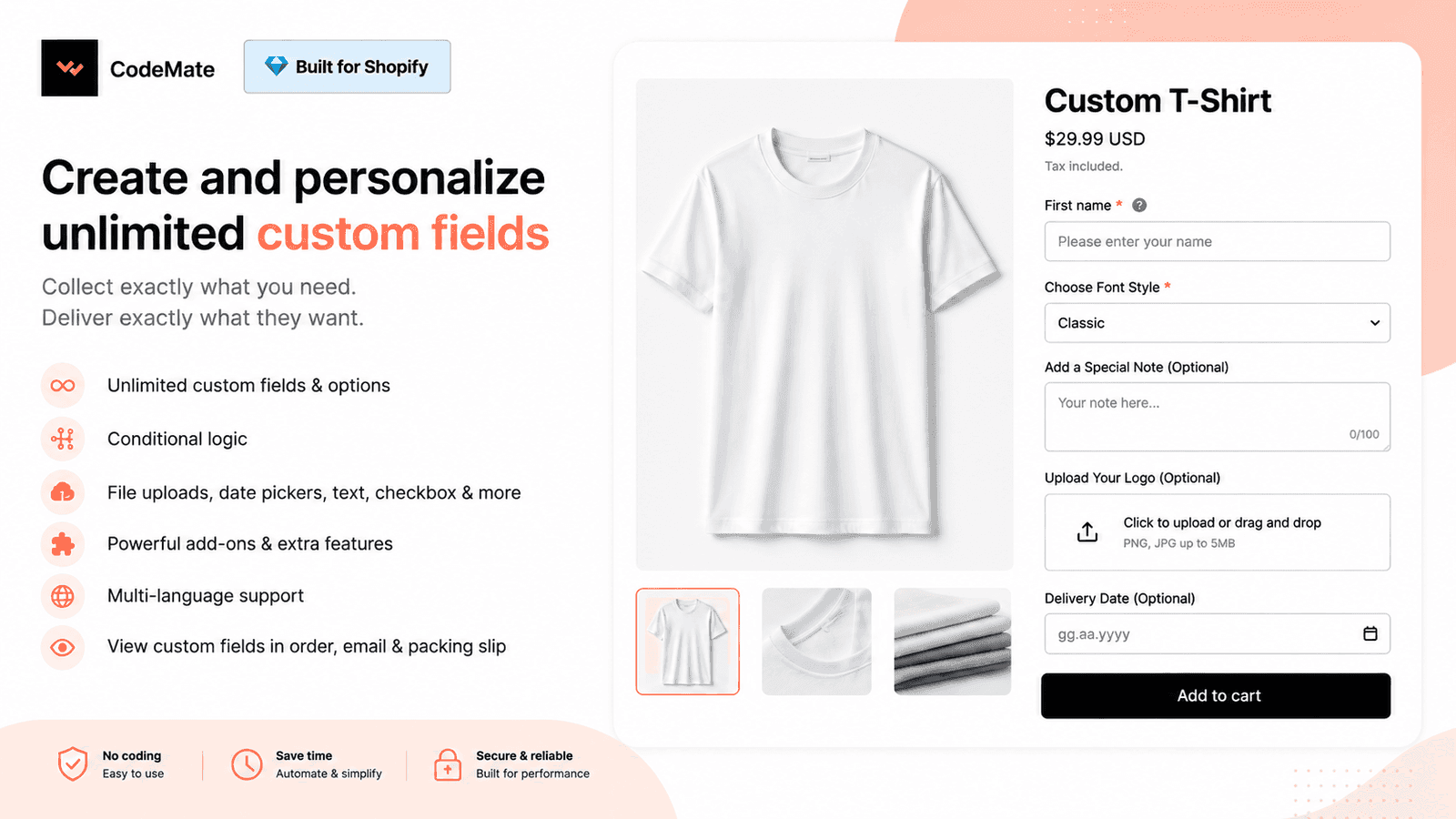 Textly: Product Custom Fields screenshot 1