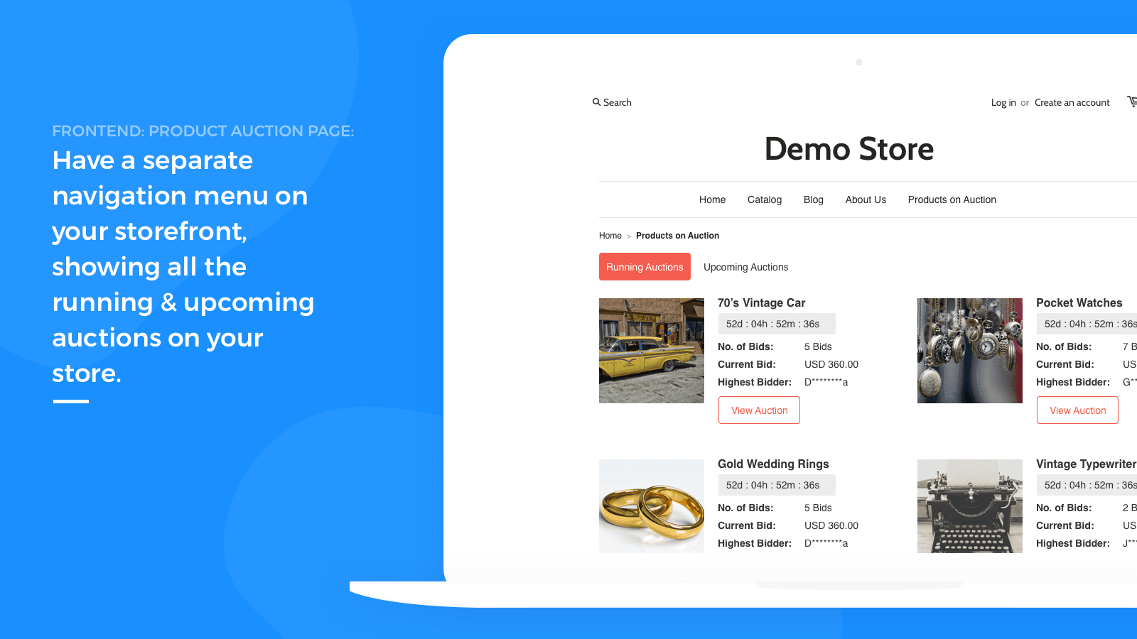 Webkul Product Auction screenshot 2