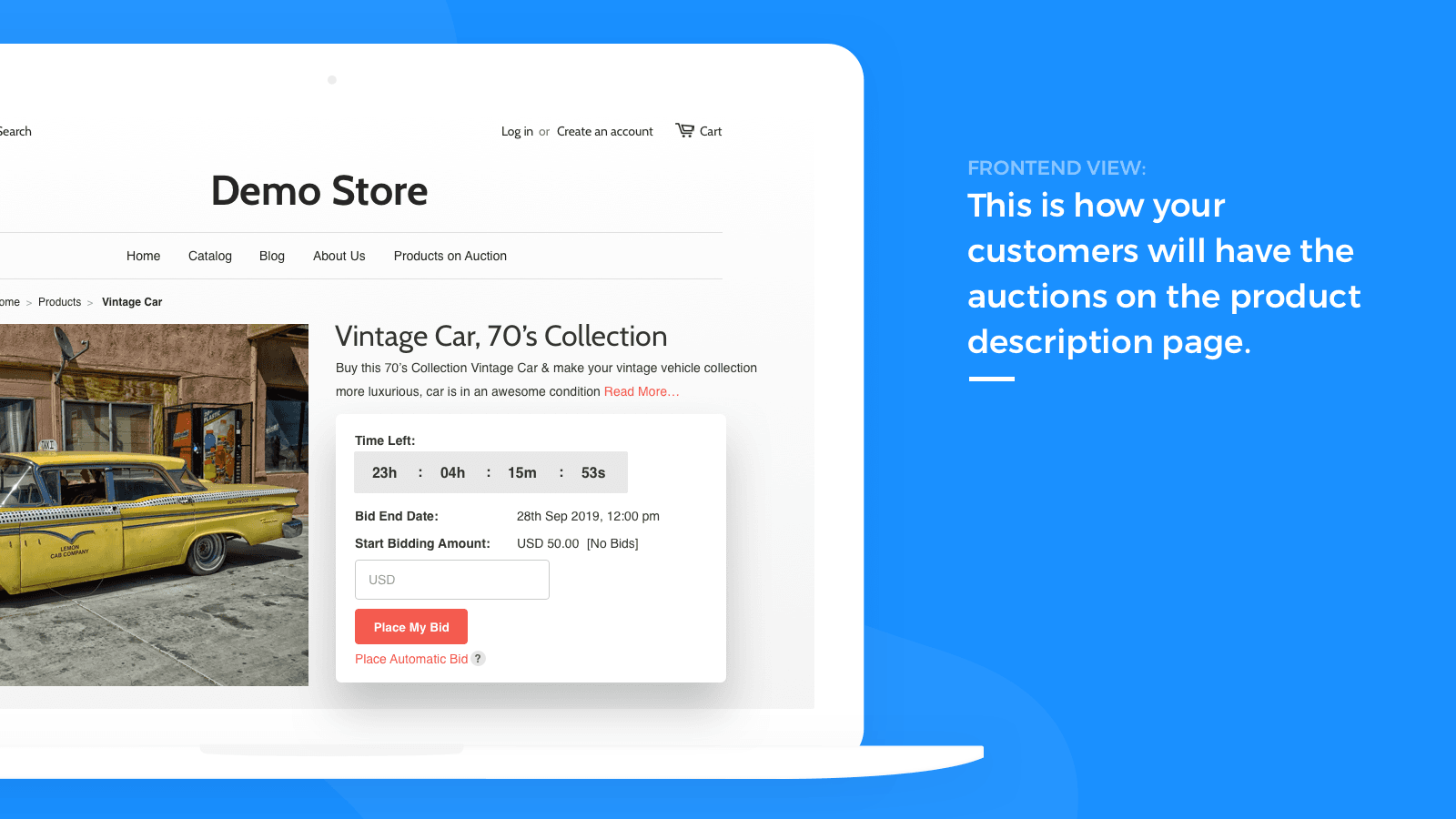 Webkul Product Auction screenshot 1