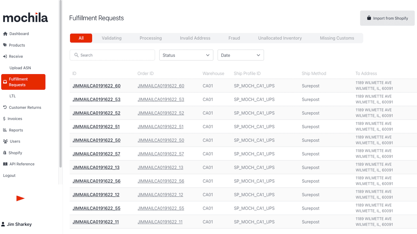 Mochila Fulfillment screenshot 2