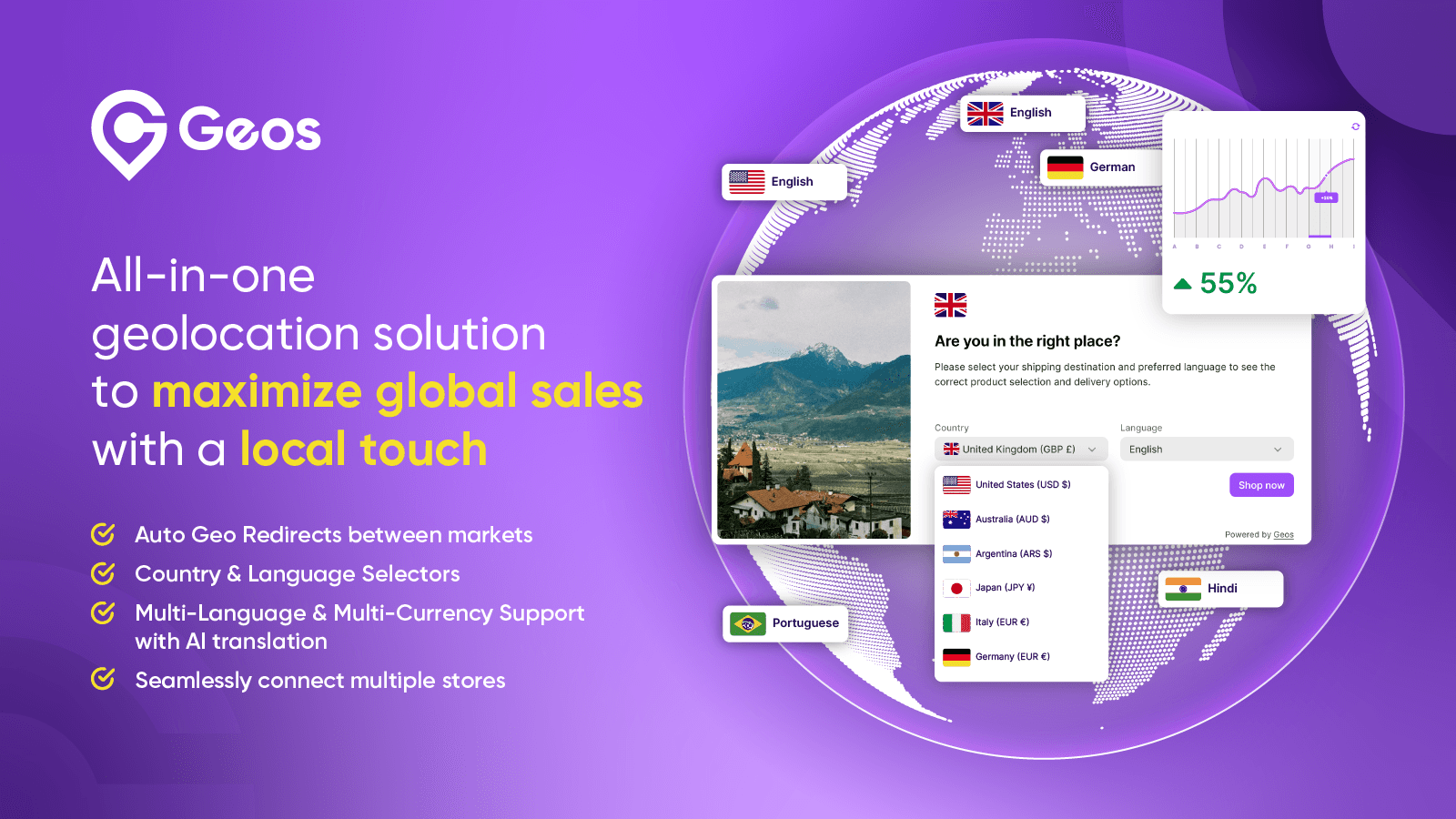 Geos: Geolocation & Redirect screenshot 1