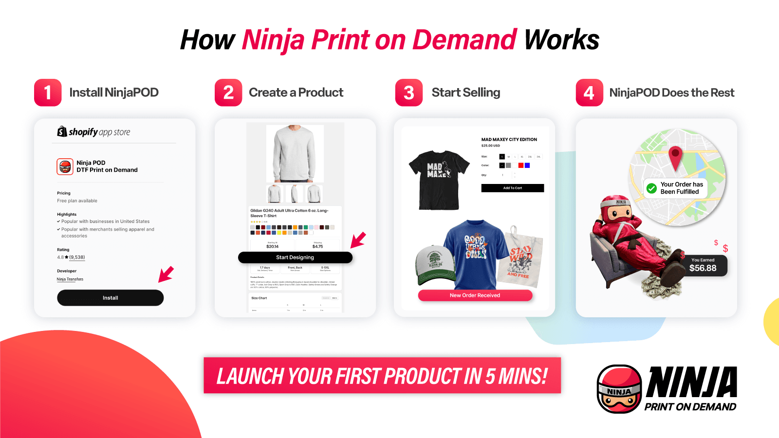 NinjaPOD: DTF Print on Demand screenshot 2