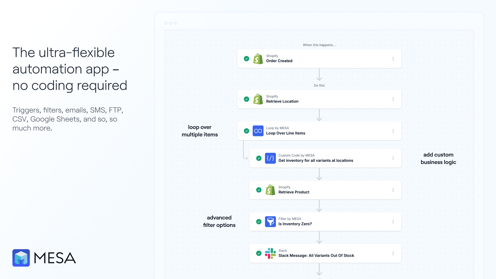 MESA: Workflow Automation screenshot 1