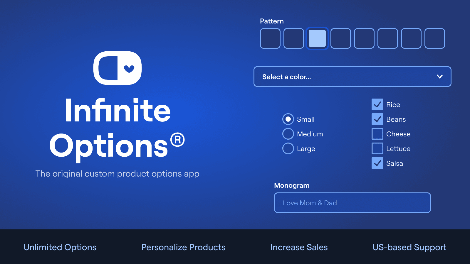 Infinite Options: Product opt screenshot 1
