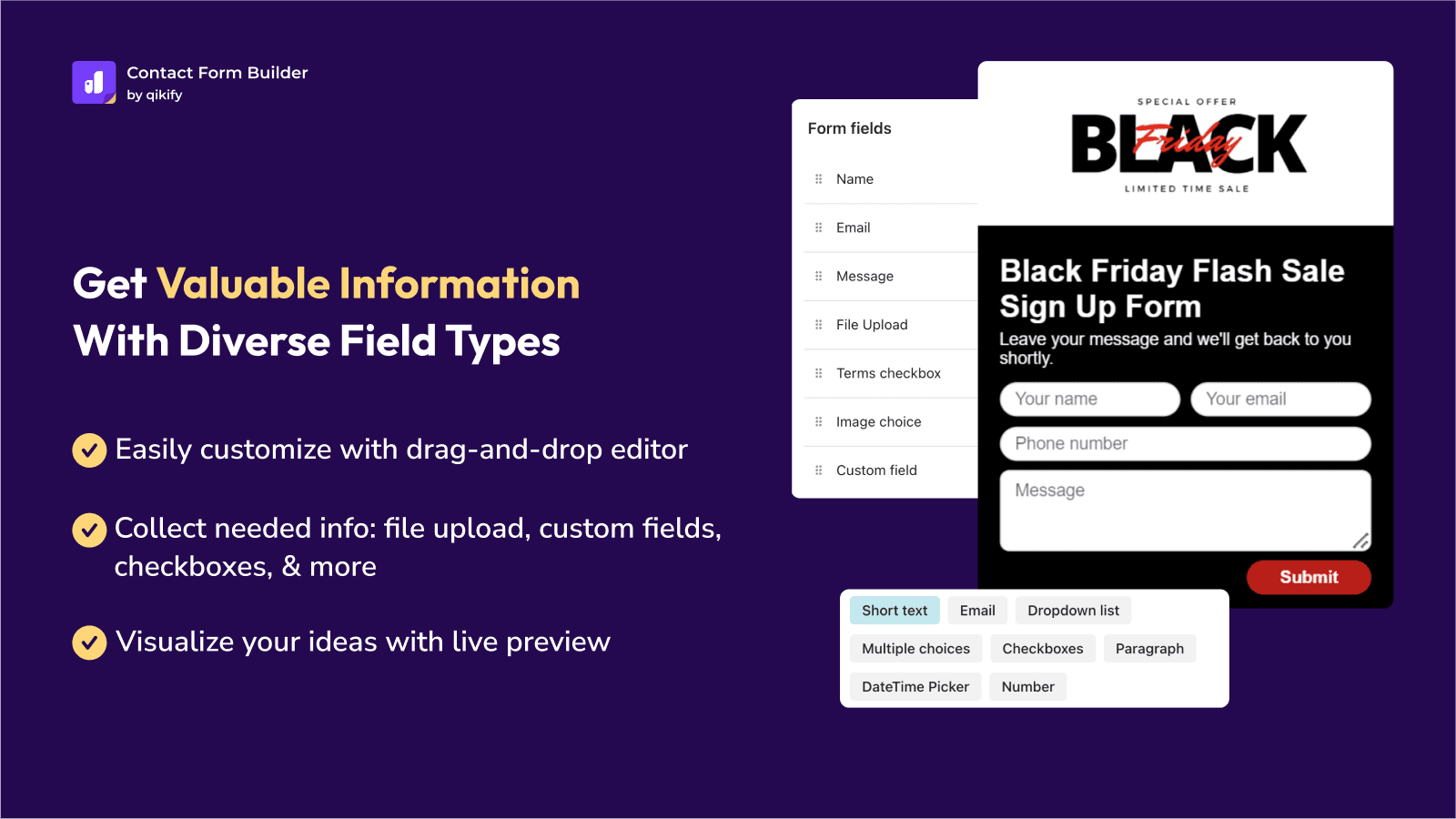 Qikify Contact Form Builder screenshot 2