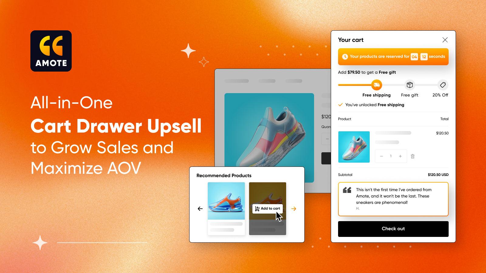Amote: Cart Upsell Cart Drawer screenshot 1