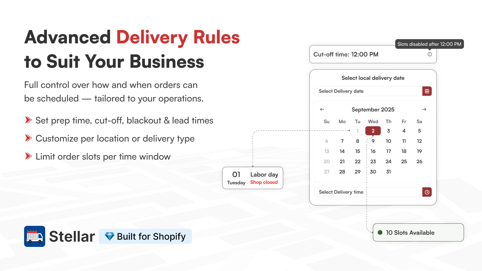 Delivery Date & Pickup Stellar screenshot 1