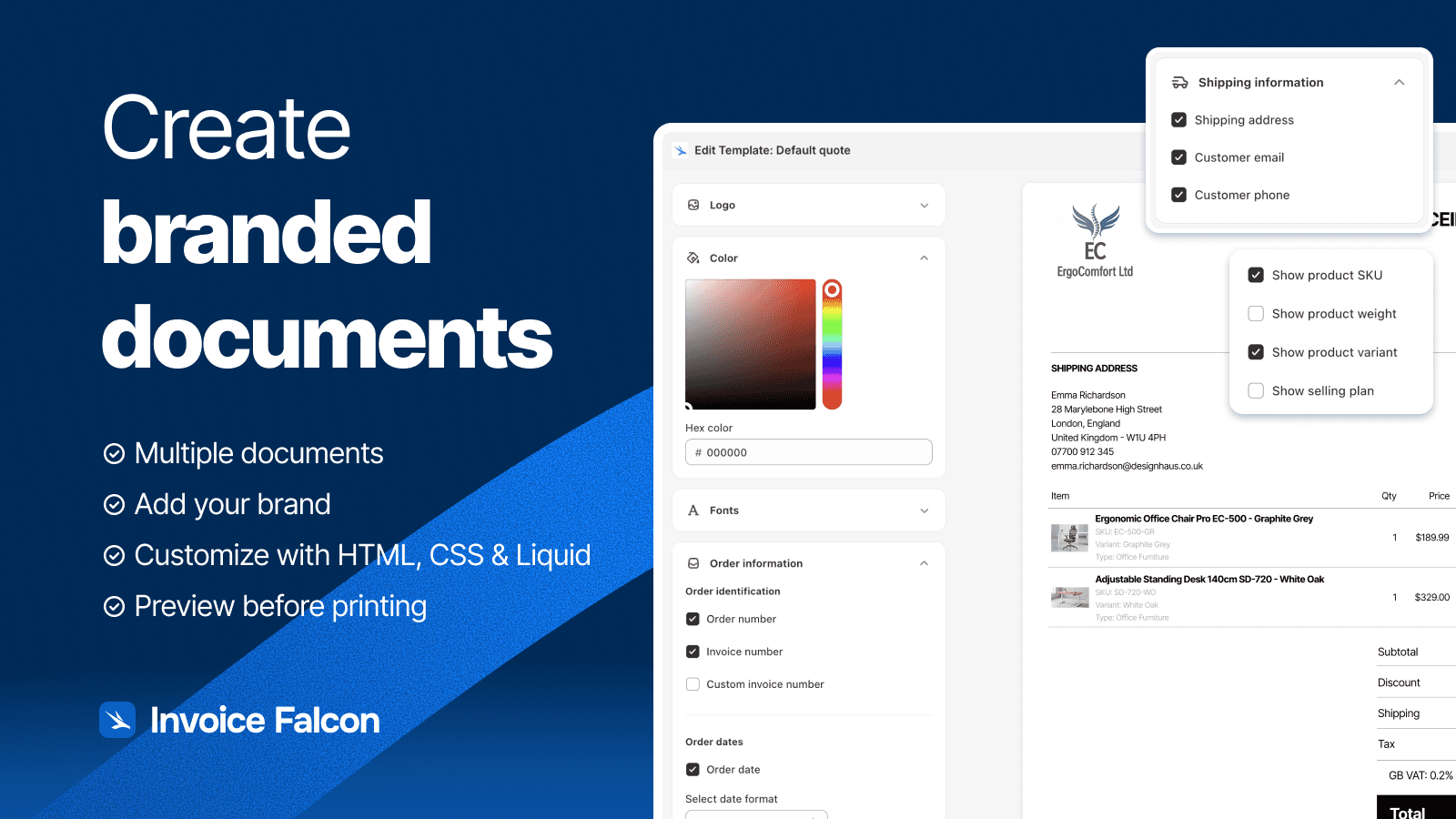 Invoice Falcon screenshot 2