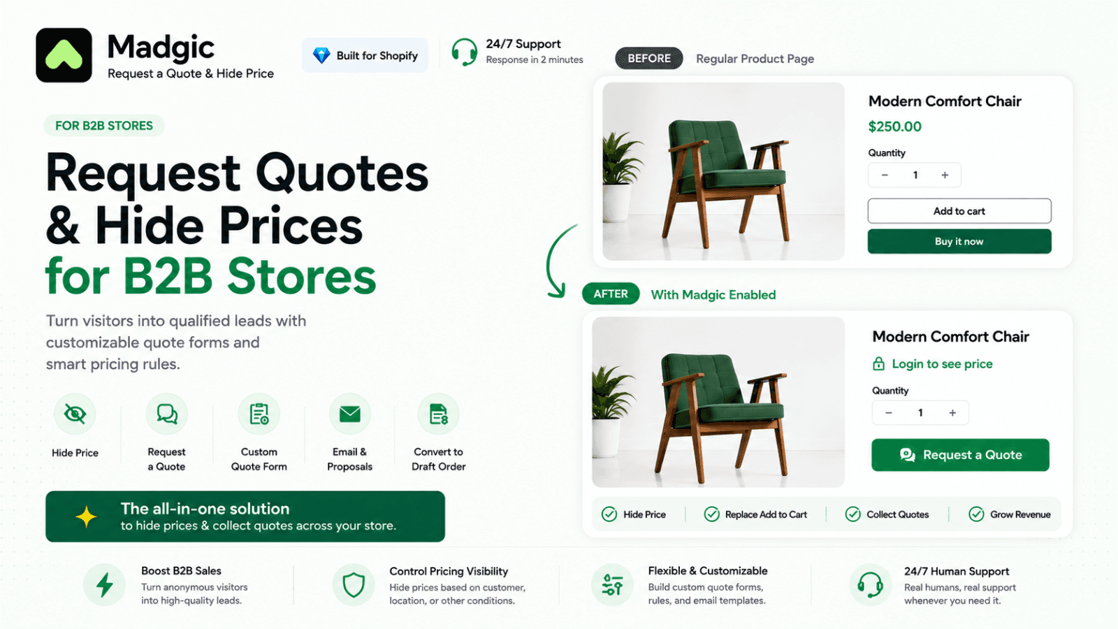 Request a Quote & Hide Prices screenshot 1