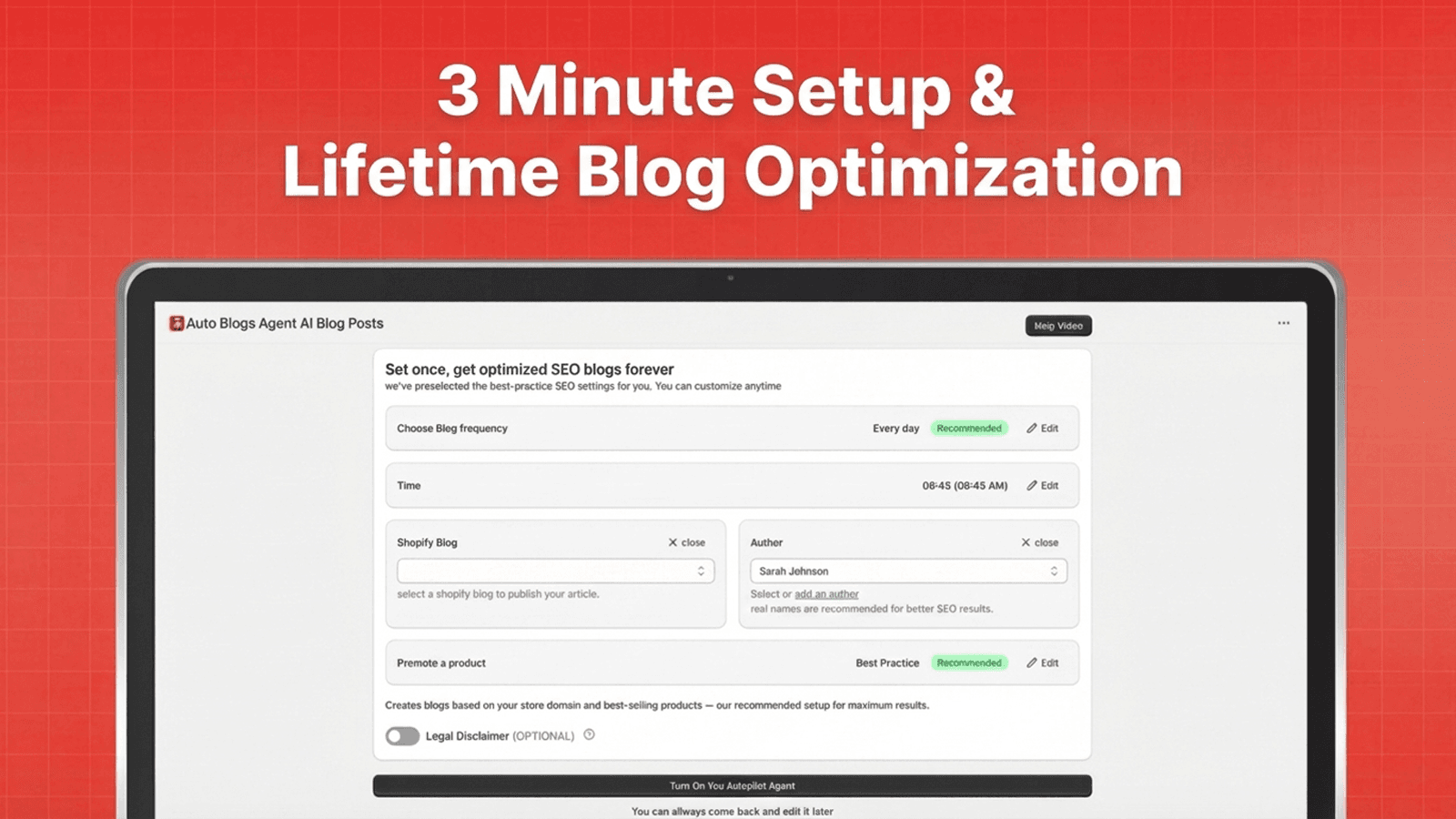 Auto Blogs Agent AI Blog Posts screenshot 1