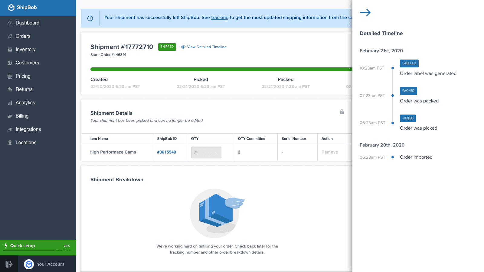 ShipBob Fulfillment screenshot 1