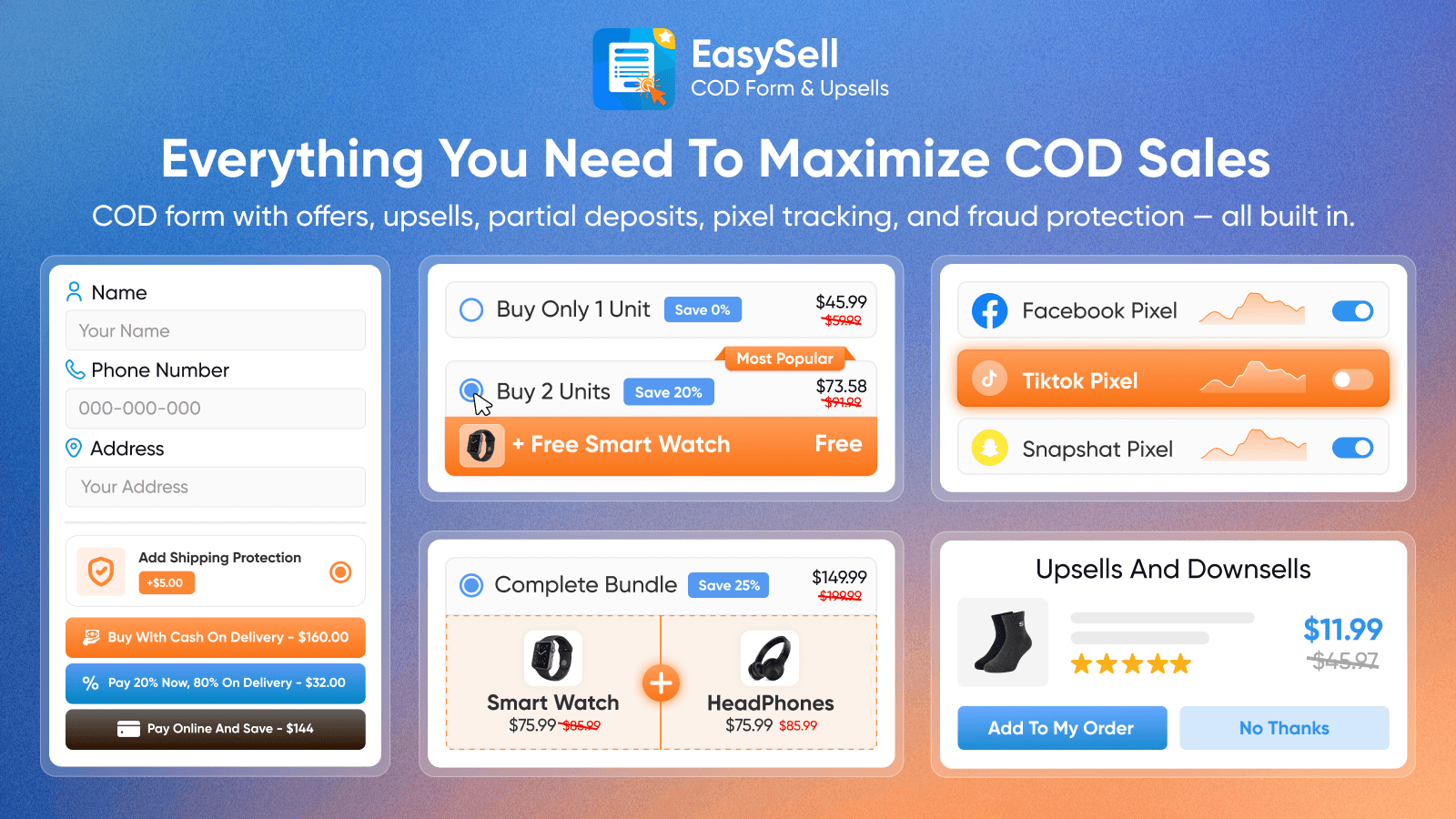 EasySell COD Form & Upsells screenshot 1