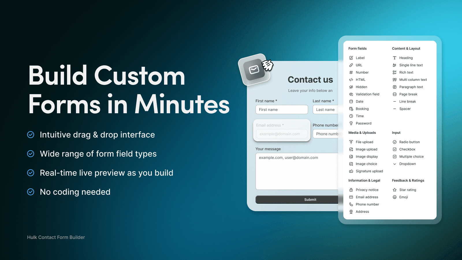 Hulk Contact Form Builder screenshot 1