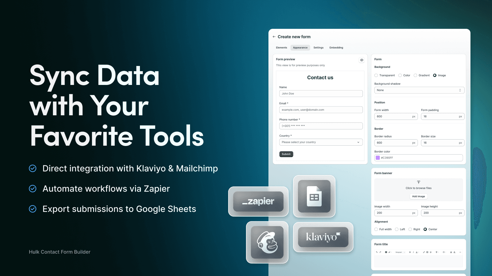 Hulk Contact Form Builder screenshot 2
