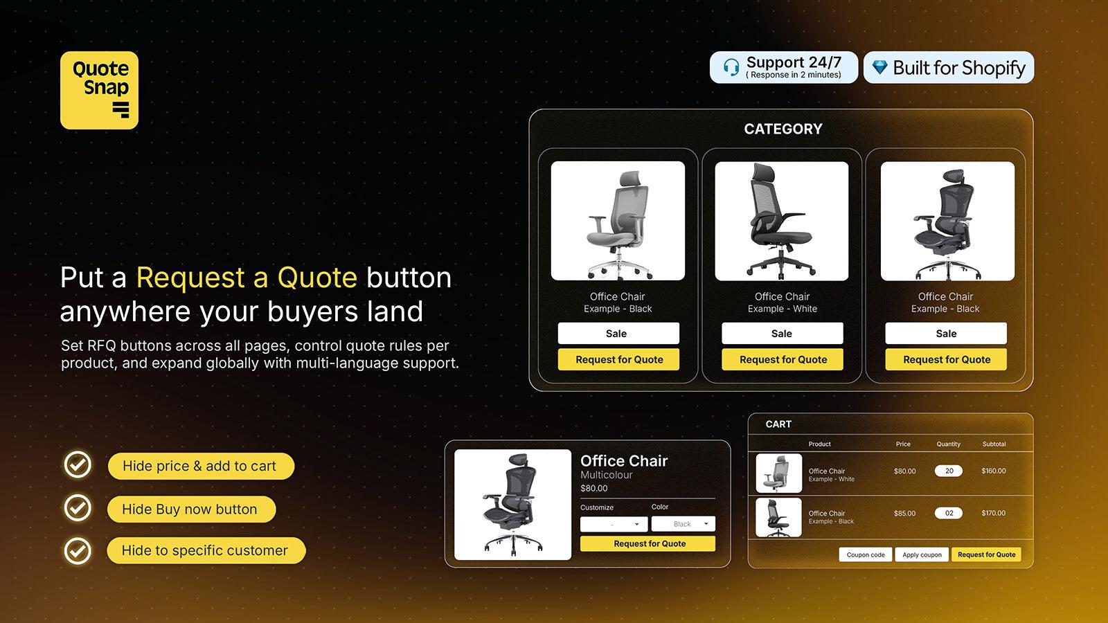 QS Request a Quote, Hide Price screenshot 2