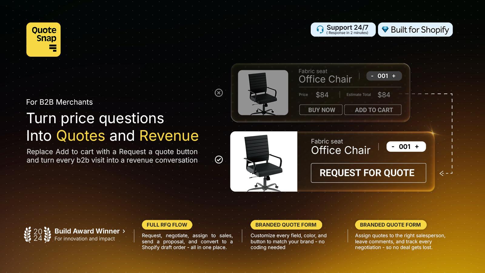 QS Request a Quote, Hide Price screenshot 1