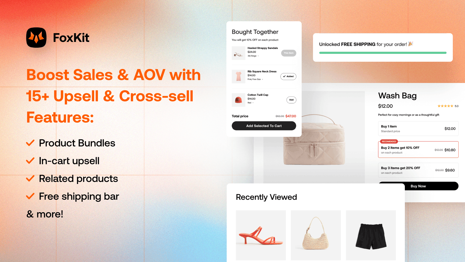 FoxKit: Upsell & Bundles App screenshot 1