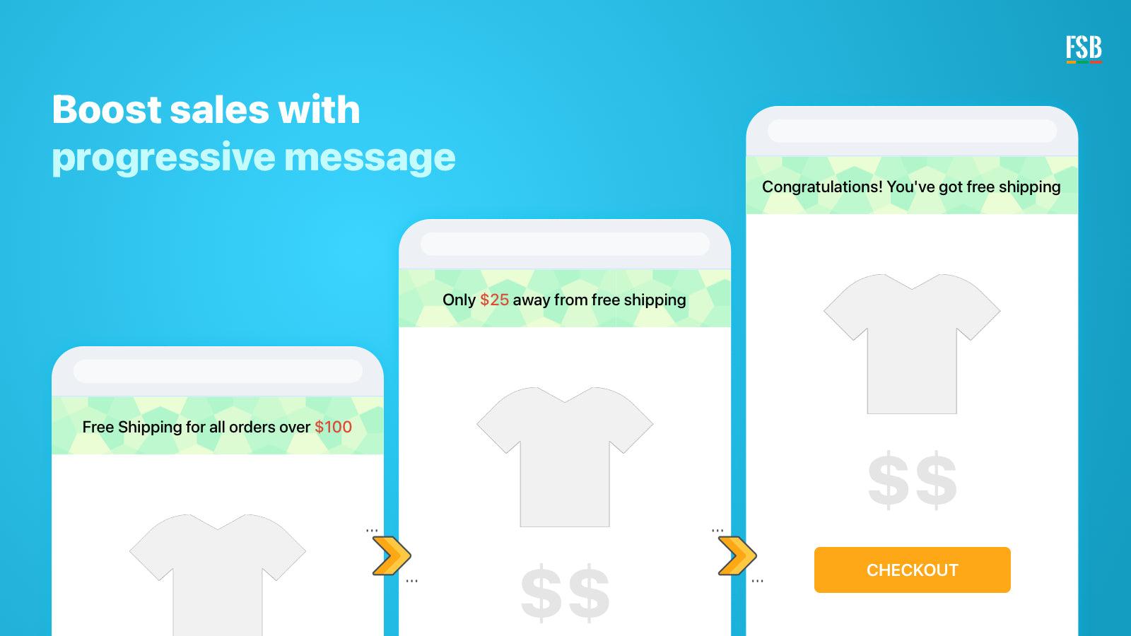 Hextom: Free Shipping Bar screenshot 1