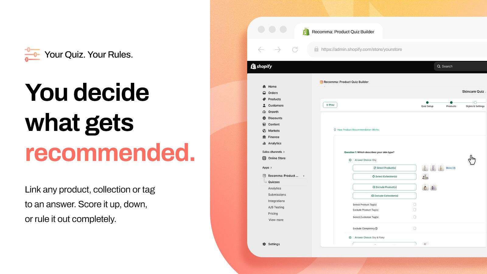 Recomma: Product Quiz Builder screenshot 2