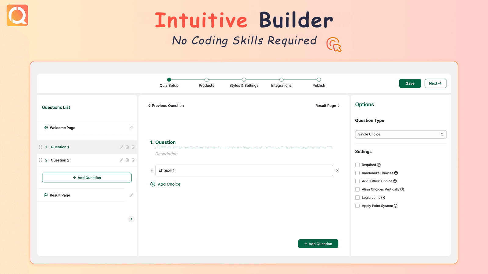Recomma: Product Quiz Builder screenshot 2