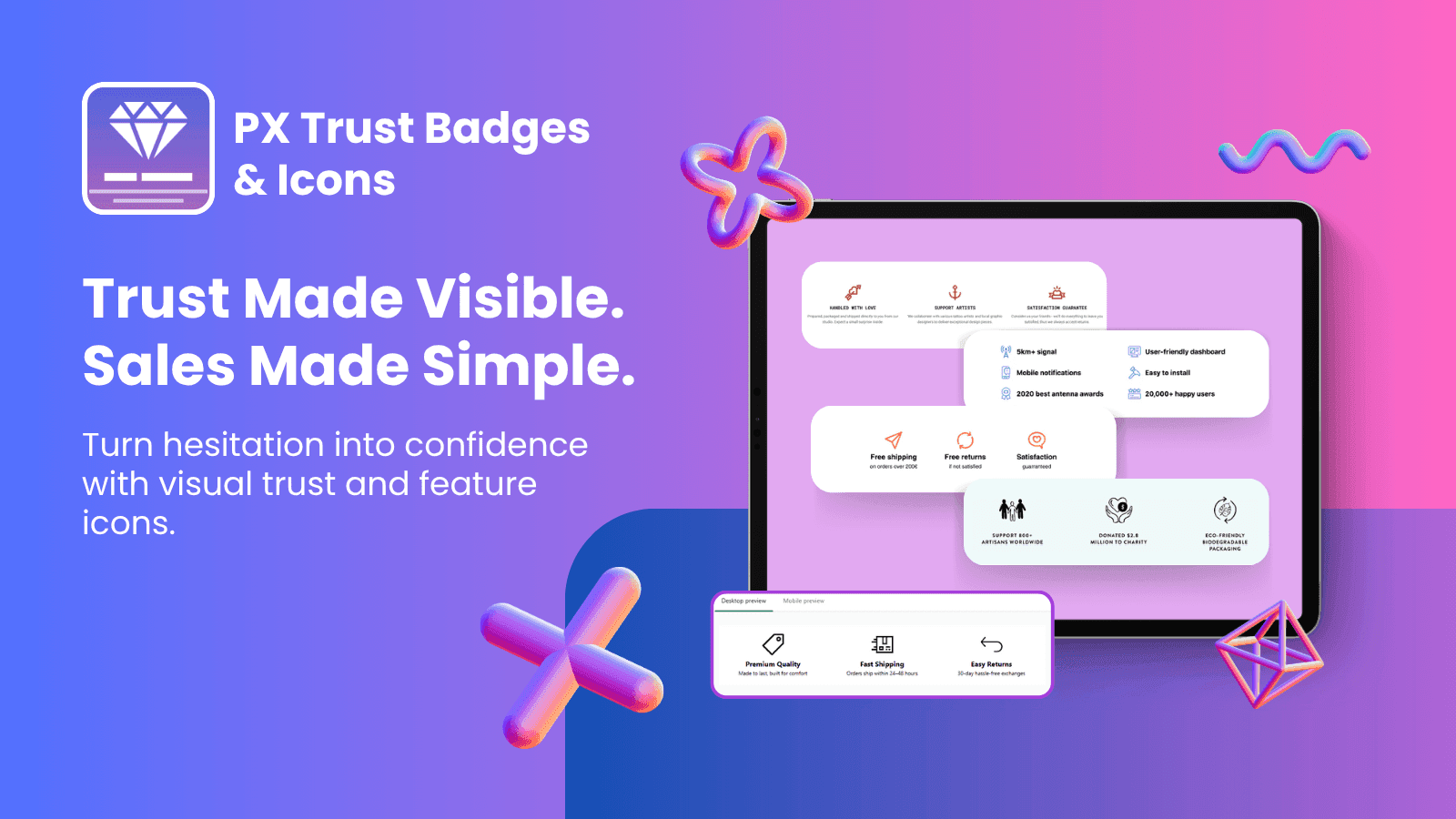 PX Trust Badges & Icons screenshot 2