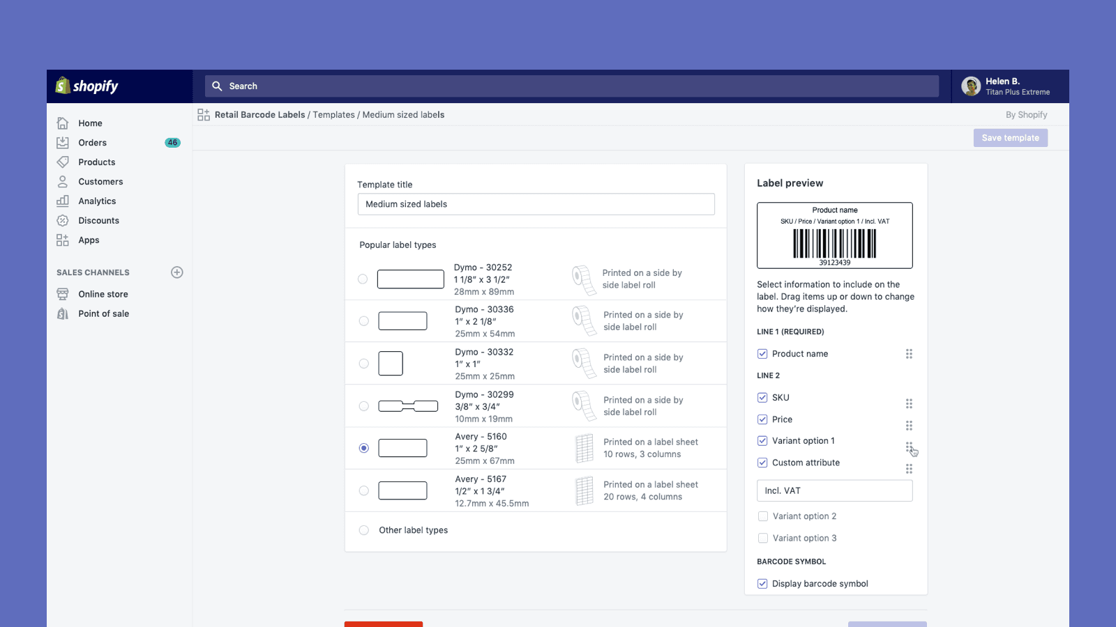 Retail Barcode Labels screenshot 2