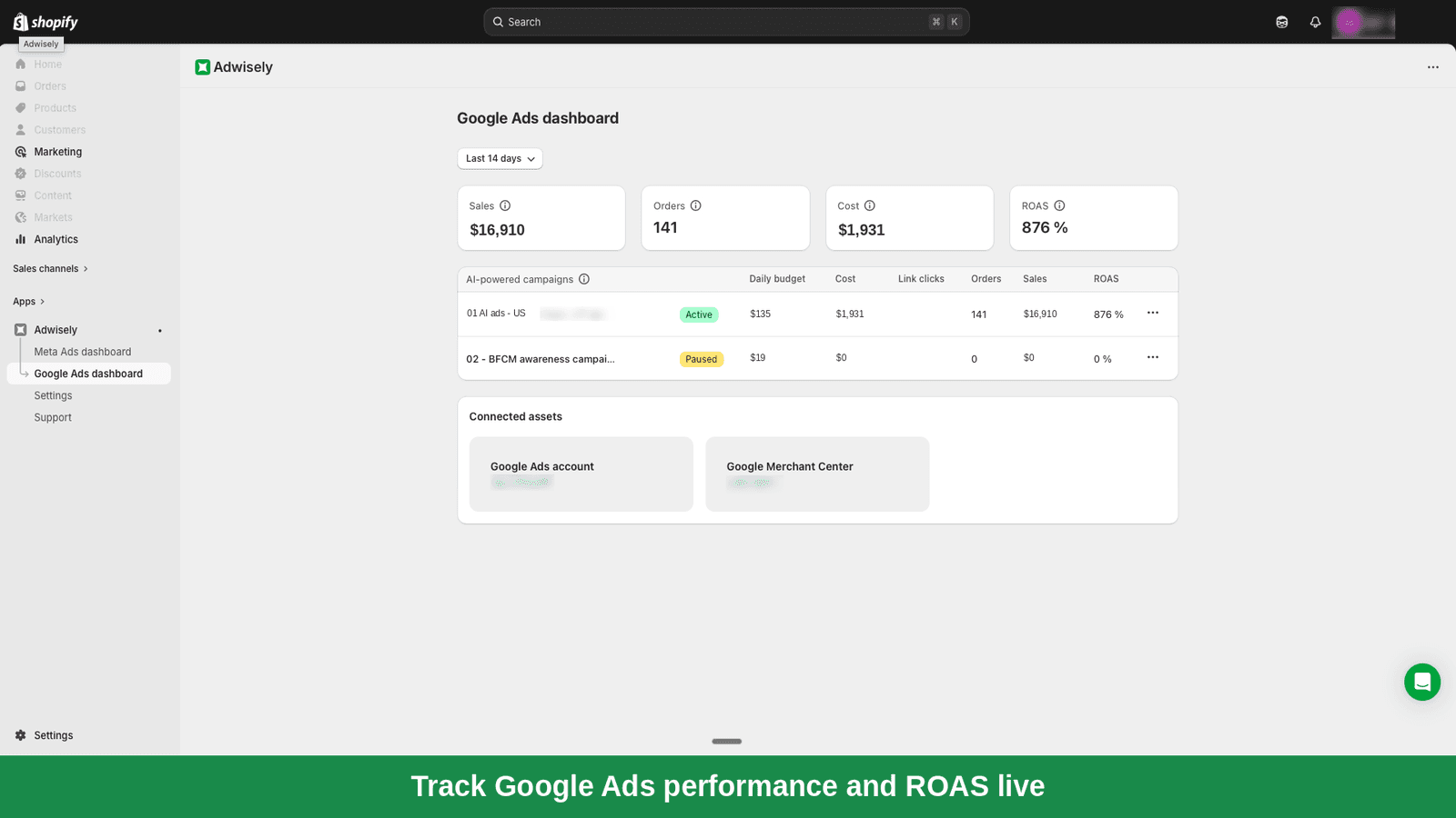 Adwisely Google Ads & Meta Ads screenshot 2