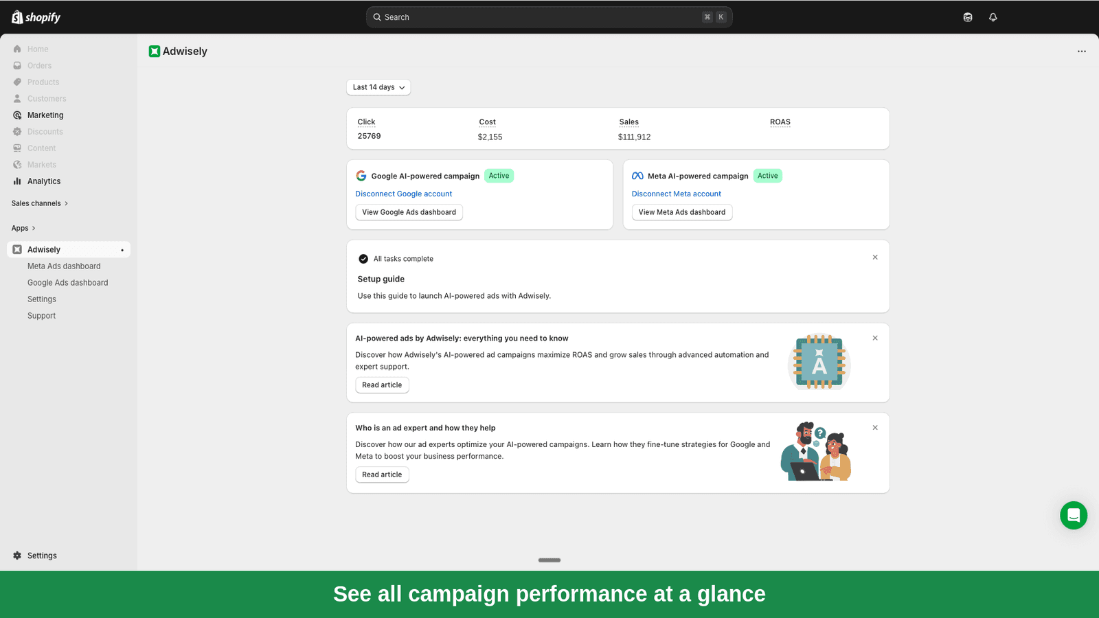 Adwisely Google Ads & Meta Ads screenshot 1