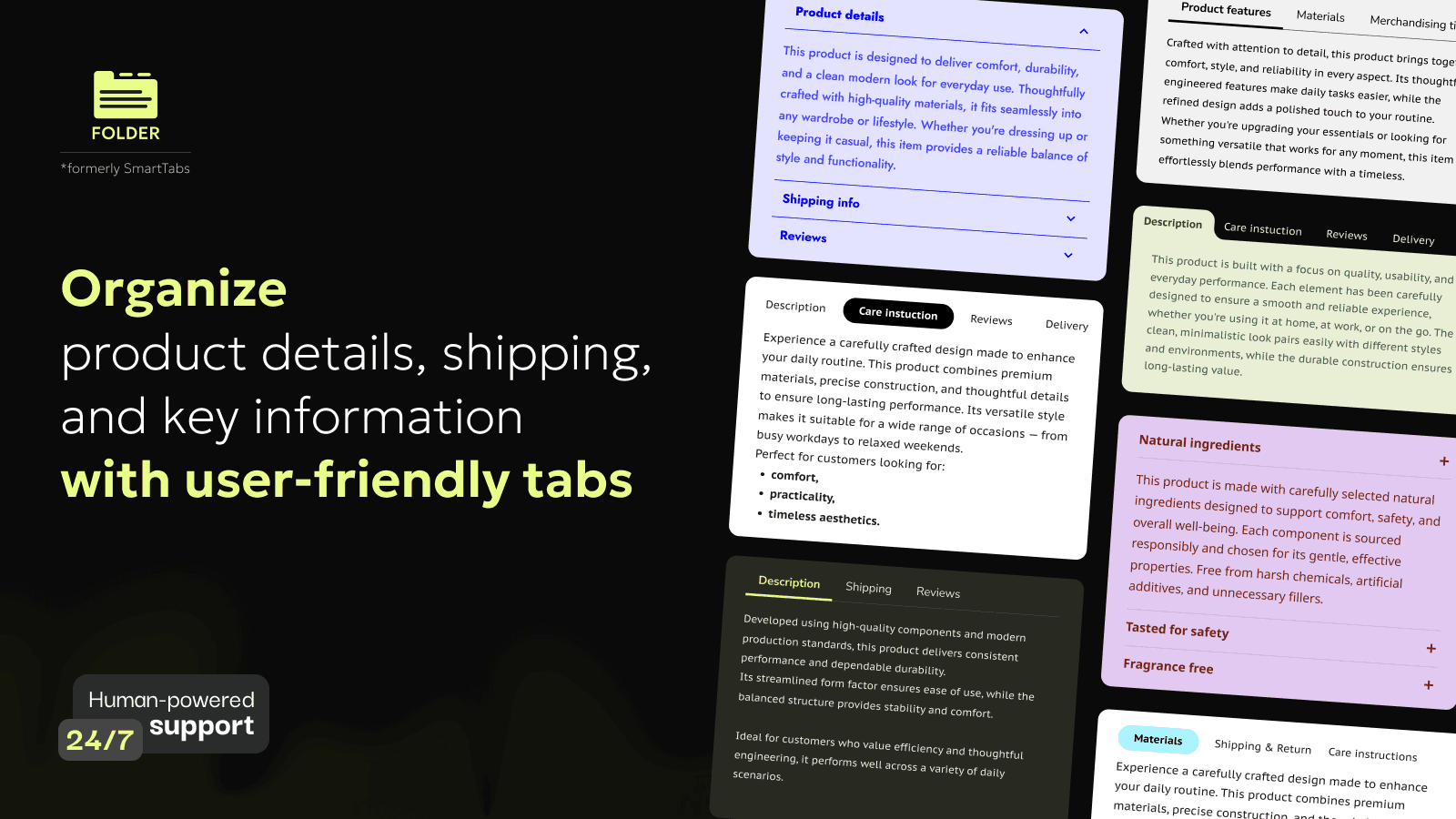 FOLDER ‑ Smart Product Tabs screenshot 1