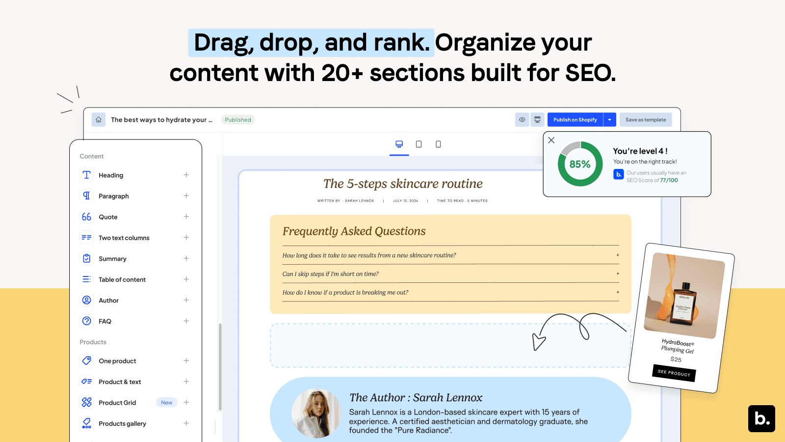 Bloggle: SEO Blog Builder screenshot 1