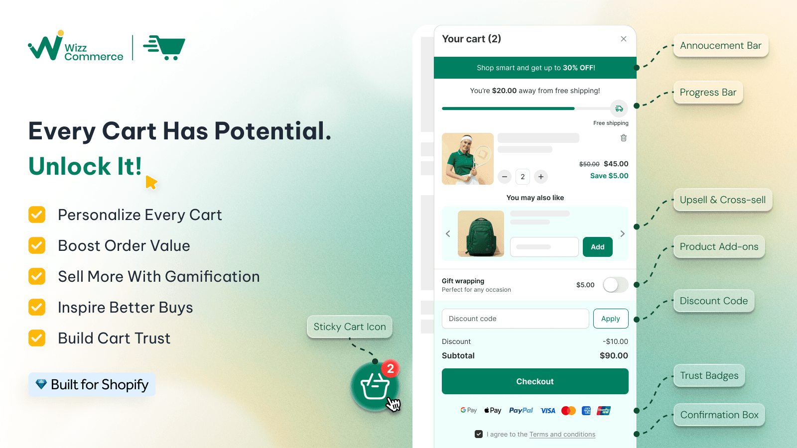 Snap Cart Drawer Cart Upsell screenshot 1