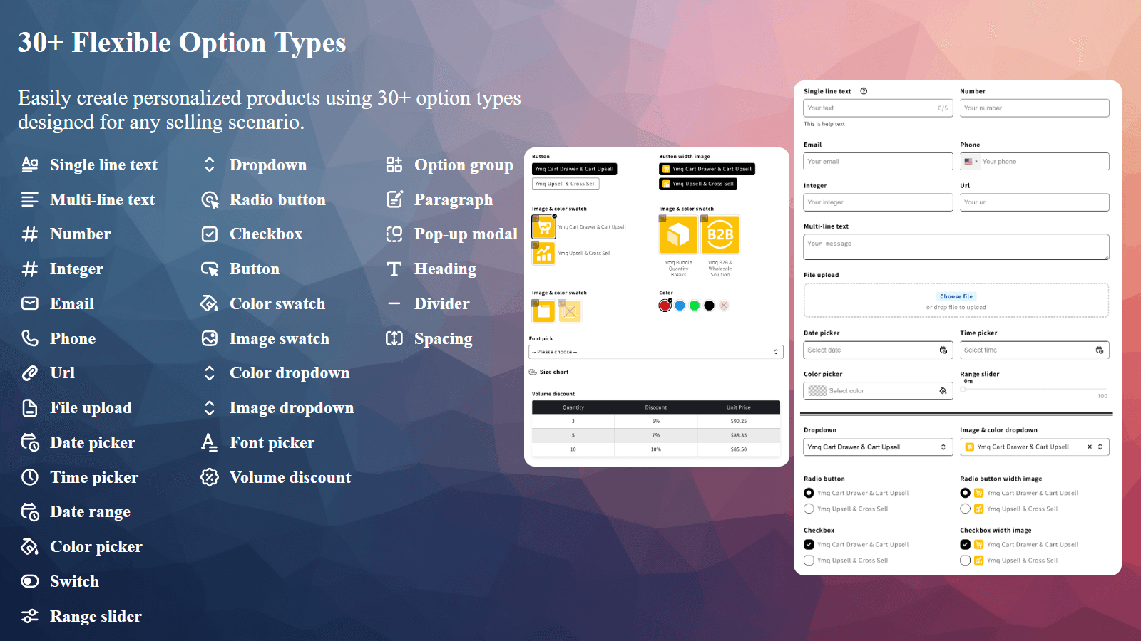 Ymq Product Options, Variants screenshot 2