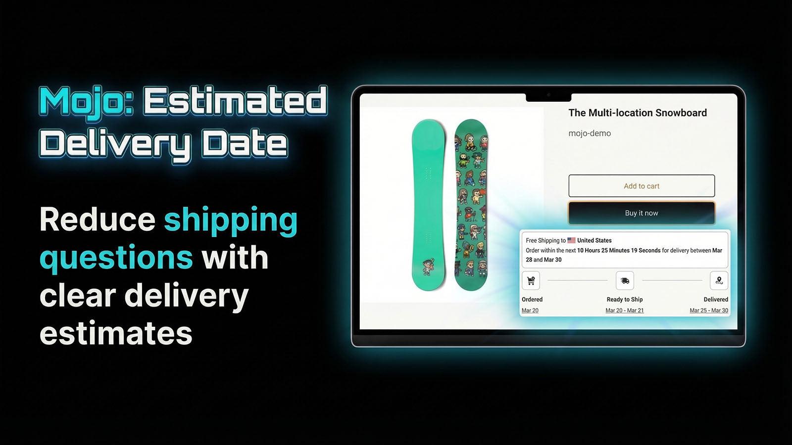 Mojo: Estimated Delivery Date screenshot 1
