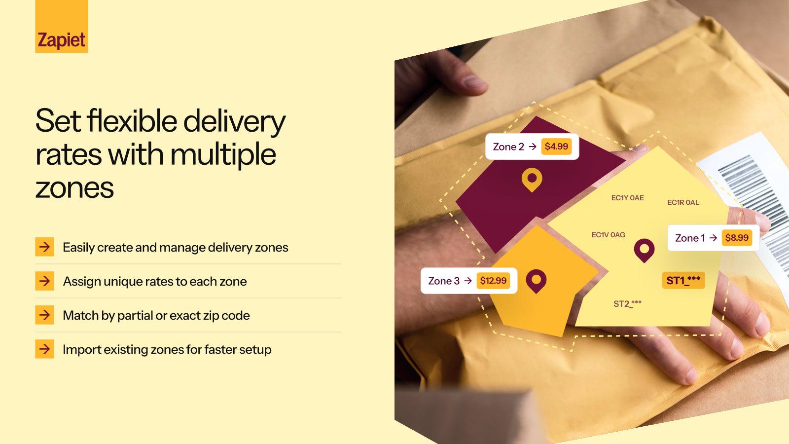 Zapiet ‑ Rates by Zip Code screenshot 2