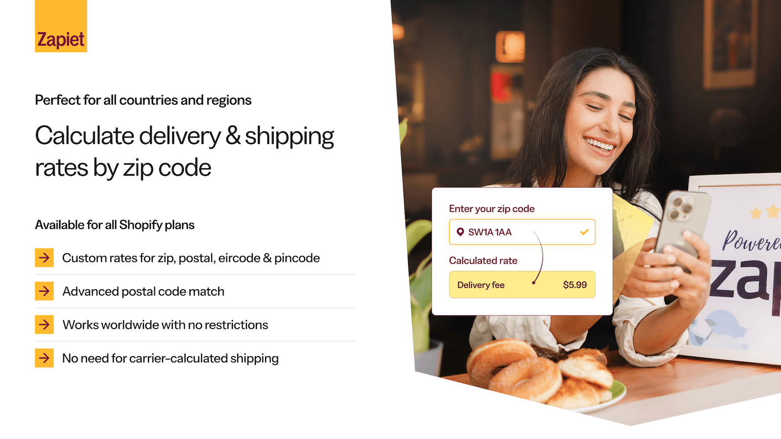 Zapiet ‑ Rates by Zip Code screenshot 1