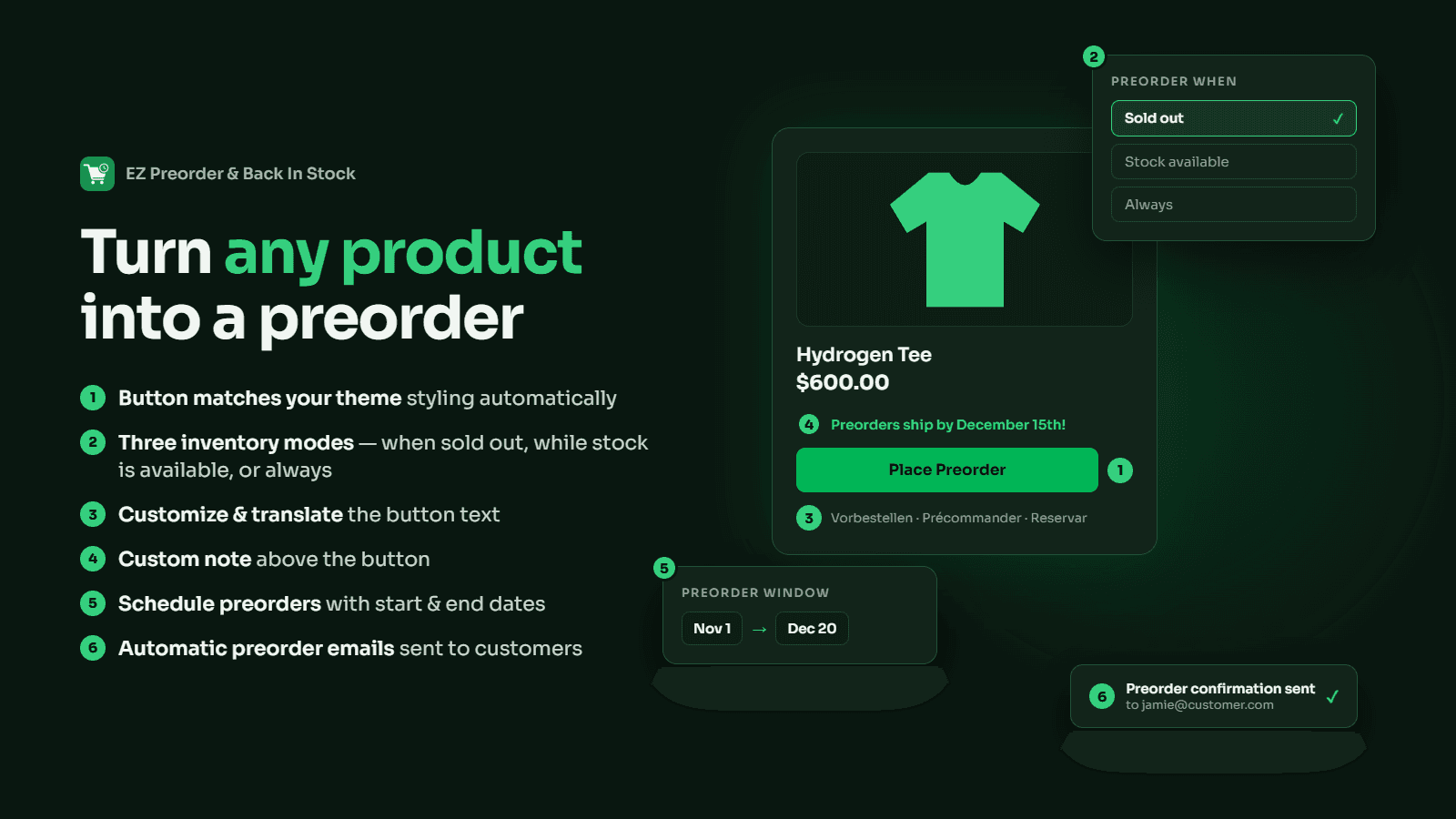 EZ Preorder & Back In Stock screenshot 2
